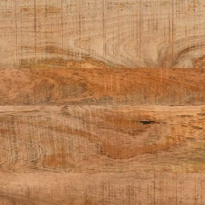 39 Inch Artisanal Farmhouse Style 2 Drawer Mango Wood Cabinet Console with 2 Door Storage Rustic Brown