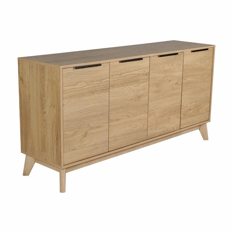 60 Buffet Cabinet with 4 Soft Close Doors and Adjustable Shelves - 15.75D x 59.25W x 29.75H