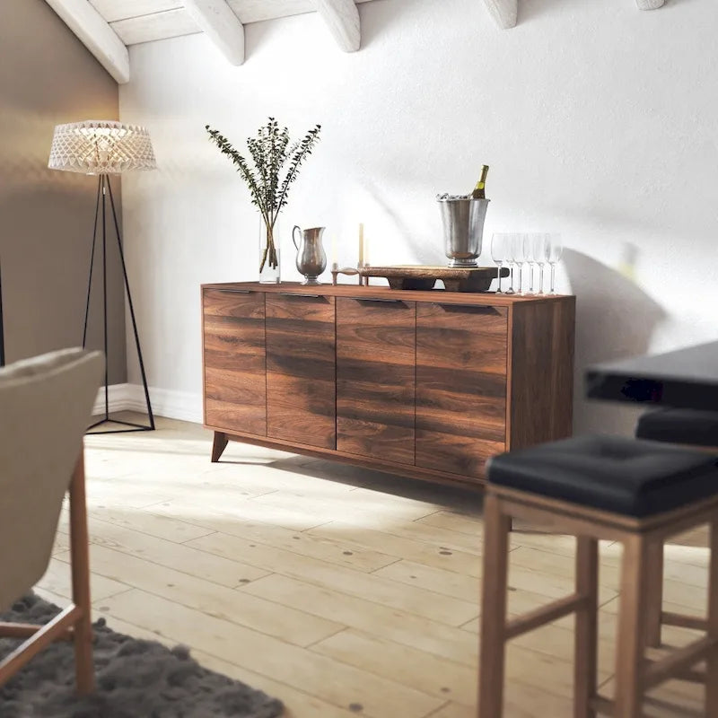 60 Buffet Cabinet with 4 Soft Close Doors and Adjustable Shelves - 15.75D x 59.25W x 29.75H