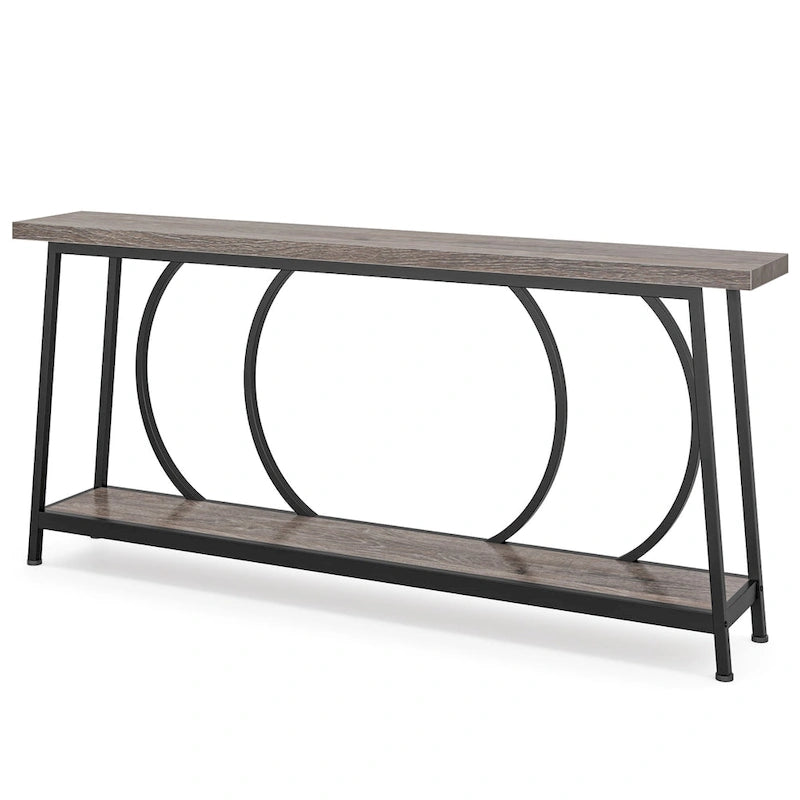 70.9 Inch Extra Long Narrow Sofa Console Table with Metal Frame for Entryway Living Room