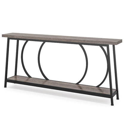 70.9 Inch Extra Long Narrow Sofa Console Table with Metal Frame for Entryway Living Room