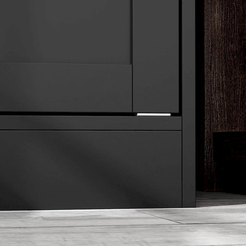 Sleek White Laundry Bathroom Cabinet with Unique Rotating Drawers