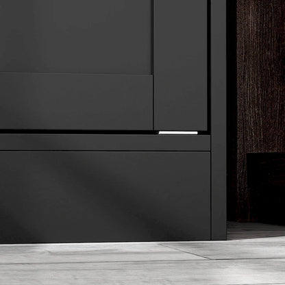 Sleek White Laundry Bathroom Cabinet with Unique Rotating Drawers