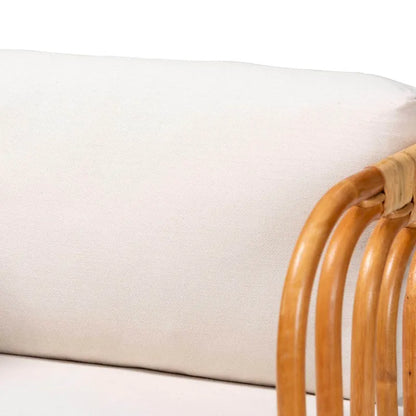 Corsa Modern Bohemian Natural Rattan Arm Chair