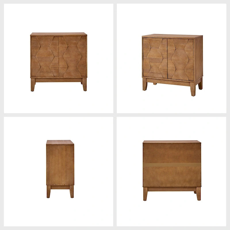 Martina Modern 2-door Ample Storage Cabinet With Adjustable Shelves Set Of 2 By HULALA HOME