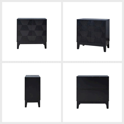 Martina Modern 2-door Ample Storage Cabinet With Adjustable Shelves Set Of 2 By HULALA HOME