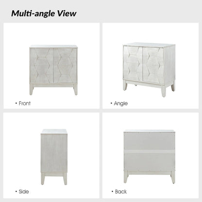 Martina Modern 2-door Ample Storage Cabinet With Adjustable Shelves Set Of 2 By HULALA HOME