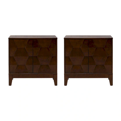 Martina Modern 2-door Ample Storage Cabinet With Adjustable Shelves Set Of 2 By HULALA HOME