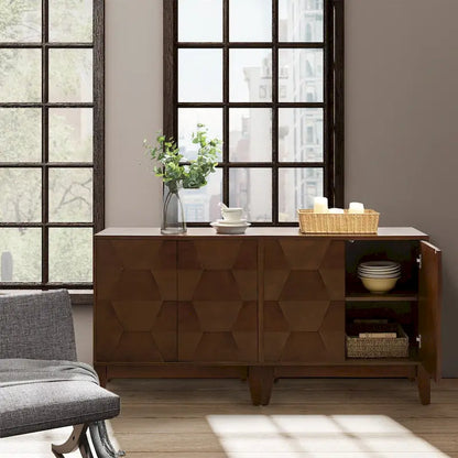 Martina Modern 2-door Ample Storage Cabinet With Adjustable Shelves Set Of 2 By HULALA HOME