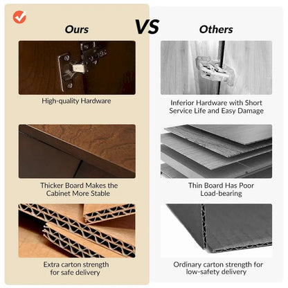 Martina Modern 2-door Ample Storage Cabinet With Adjustable Shelves Set Of 2 By HULALA HOME