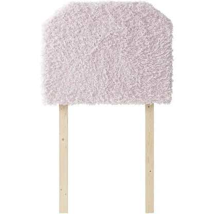 Mo' Fluffy Feathers College Headboard with Legs - Plush Texture