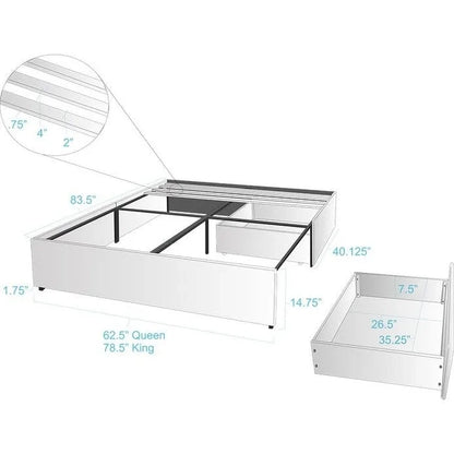 Mammoth Upholstered Platform 2 Drawer Storage Bed