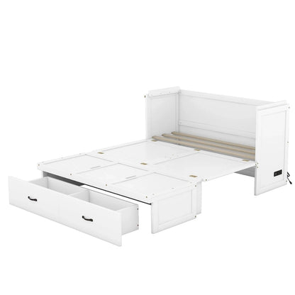 Murphy Bed with USB Port and a Large Drawer