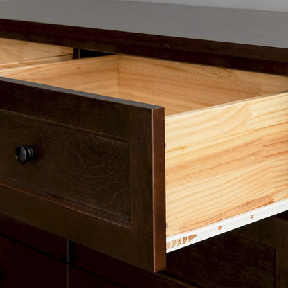 6 Drawer Dresser Bar Storge Cabinet Lockers with Retro Round Handle