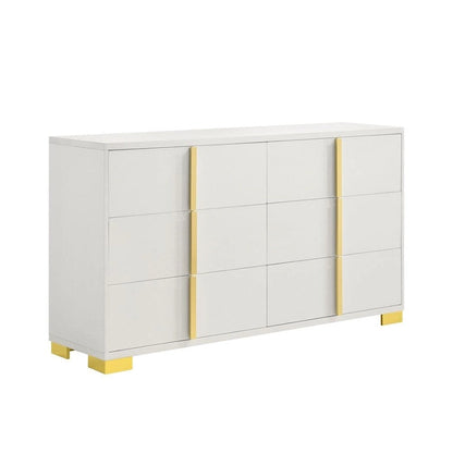 6 Drawers Wooden Dresser with Metal Hardware