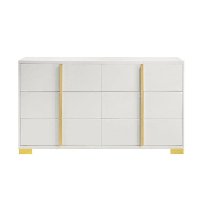 6 Drawers Wooden Dresser with Metal Hardware