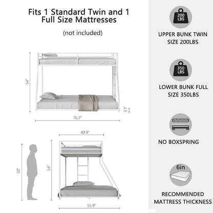 Same as B083P160614 Adam Twin Over Full Metal Bunk