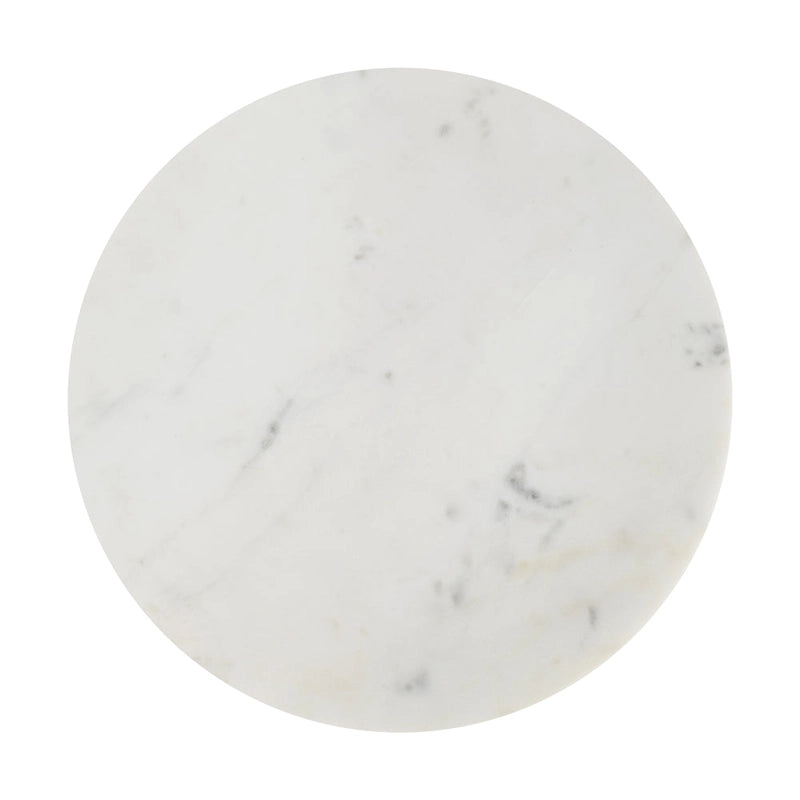 Cecil 17.75 Contemporary Natural Marble Handmade X-Shaped End Table, by JONATHAN Y.