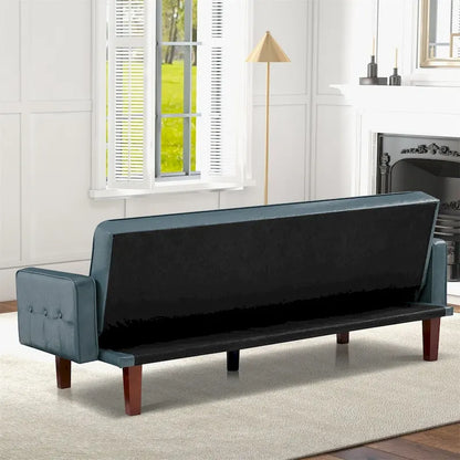 Sofa Bed Couch Faux Leather Loveseat Sofa Convertible Modern Futon Couch Small Sleeper Futons Bed