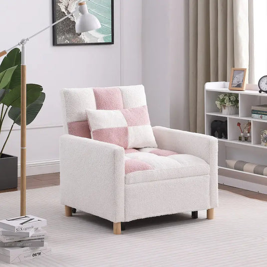 Convertible Sleeper Sofa Chair Bed with Pillow