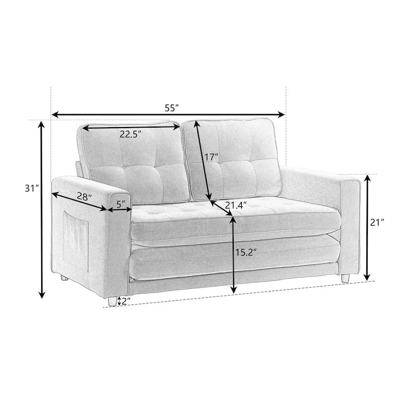 Convertible Futon Couch sleeper sofabed
