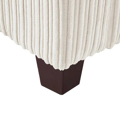 LUE BONA 81 Modern Corduroy 3 Seater Sofa, Polyester Rectangle Upholstered Sofa for Livingroom - 81W X 33D X 26H