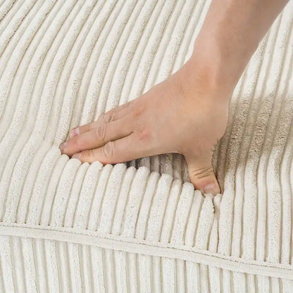 LUE BONA 81 Modern Corduroy 3 Seater Sofa, Polyester Rectangle Upholstered Sofa for Livingroom - 81W X 33D X 26H