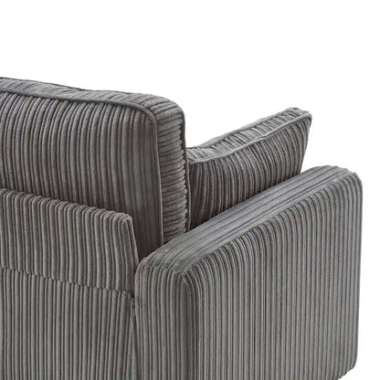 LUE BONA 81 Modern Corduroy 3 Seater Sofa, Polyester Rectangle Upholstered Sofa for Livingroom - 81W X 33D X 26H