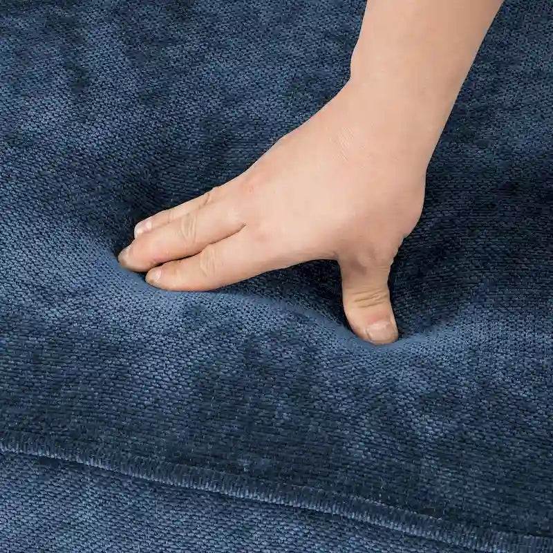 LUE BONA 81 Modern Corduroy 3 Seater Sofa, Polyester Rectangle Upholstered Sofa for Livingroom - 81W X 33D X 26H