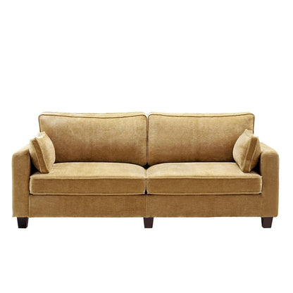 LUE BONA 81 Modern Corduroy 3 Seater Sofa, Polyester Rectangle Upholstered Sofa for Livingroom - 81W X 33D X 26H