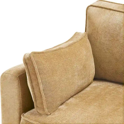 LUE BONA 81 Modern Corduroy 3 Seater Sofa, Polyester Rectangle Upholstered Sofa for Livingroom - 81W X 33D X 26H