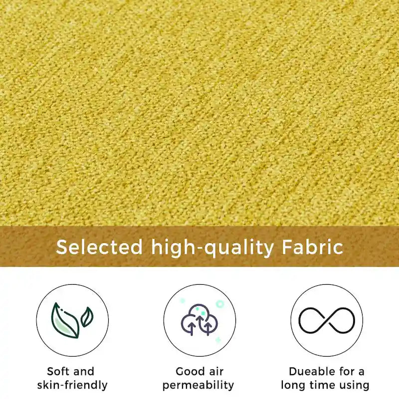 65 Linen Fabric Corner Sofa, Upholstered Indoor Chaise Lounge, Sleeper Sofa, Solid Wood Sofa Bed for Bedroom Living Room