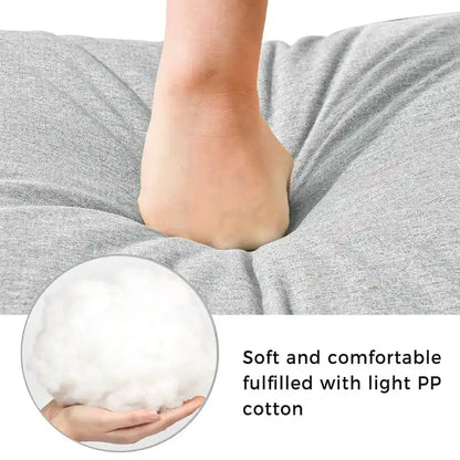 65 Linen Fabric Corner Sofa, Upholstered Indoor Chaise Lounge, Sleeper Sofa, Solid Wood Sofa Bed for Bedroom Living Room