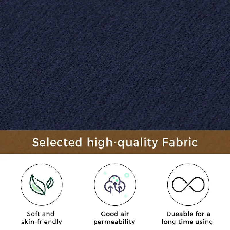 65 Linen Fabric Corner Sofa, Upholstered Indoor Chaise Lounge, Sleeper Sofa, Solid Wood Sofa Bed for Bedroom Living Room