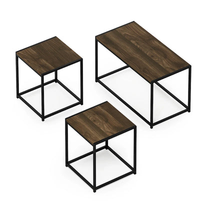 Furinno Camnus Modern Living Room Table Set with One Coffee Table and Two End Tables