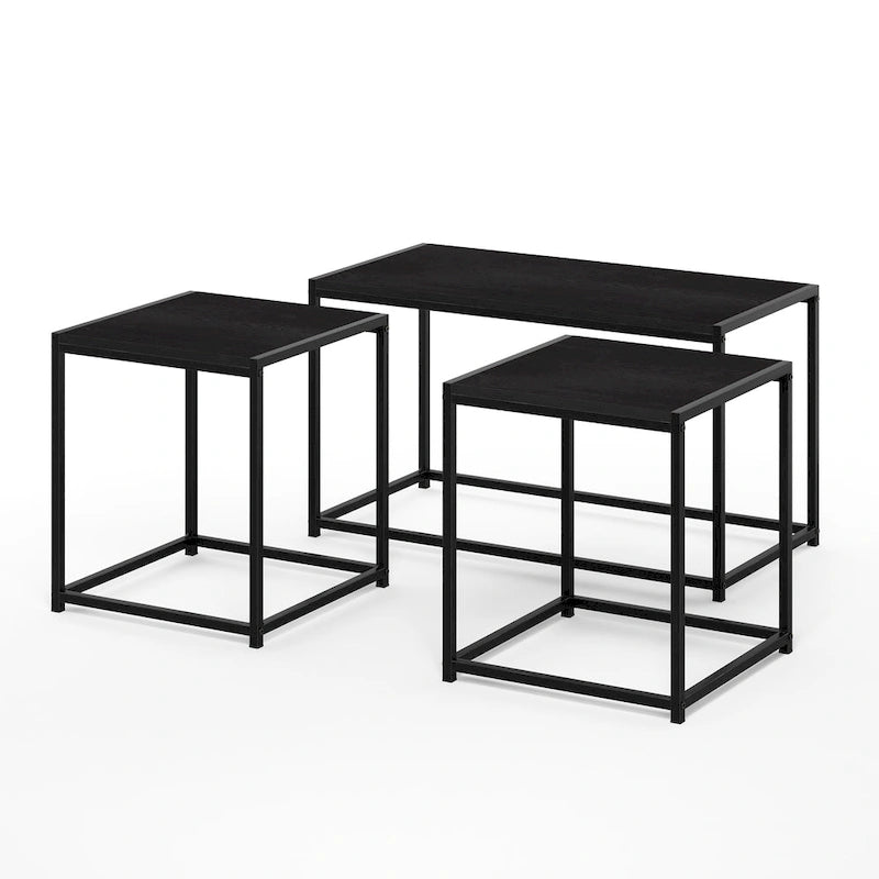 Furinno Camnus Modern Living Room Table Set with One Coffee Table and Two End Tables