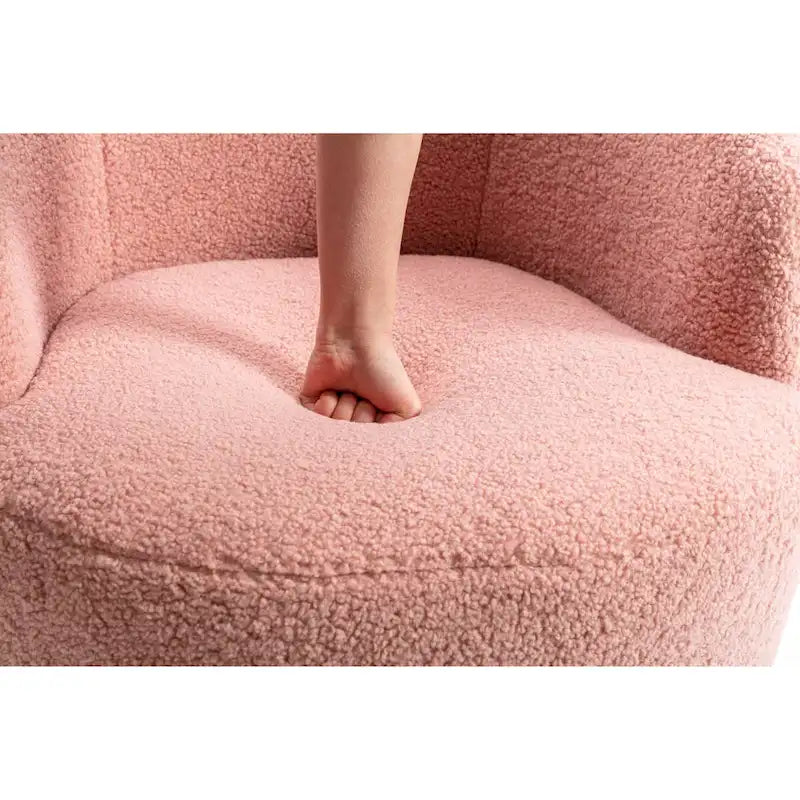 Swivel Accent Armchair Barrel Chair with Black Powder Coating, Blue