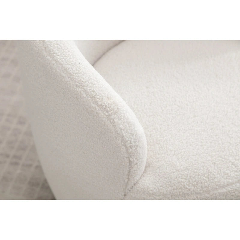 Swivel Accent Armchair Barrel Chair with Black Powder Coating, Blue