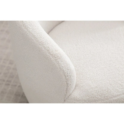 Swivel Accent Armchair Barrel Chair with Black Powder Coating, Blue