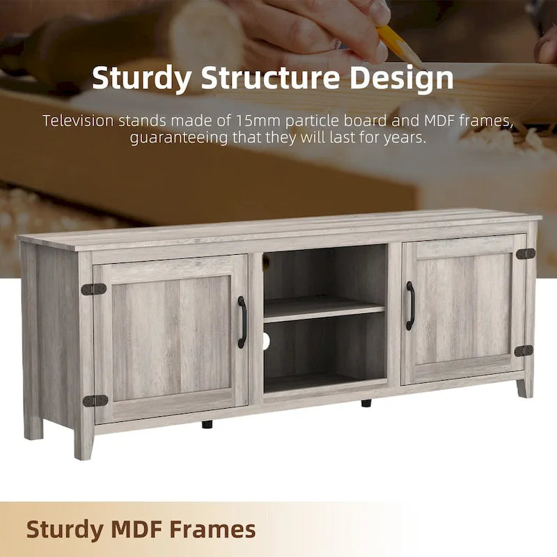 TV Stand Storage Media Console Entertainment Center With Two Doors