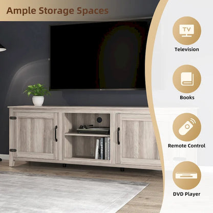 TV Stand Storage Media Console Entertainment Center With Two Doors