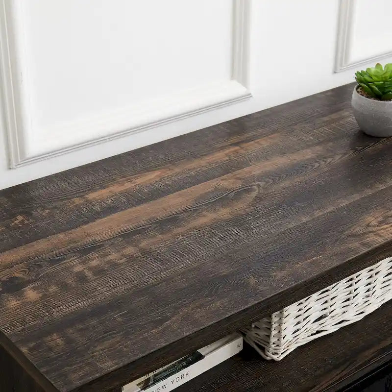 Media Console Table with Storage Cabinet, Mid Century style Entertainment TV Table, Multipurpose Sliding Door TV Cabinet