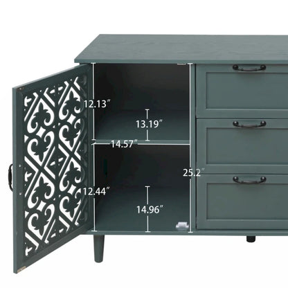 2 Door 3 Drawer Cabinet, American Furniture, Suitable for Bedroom, Living Room, Study