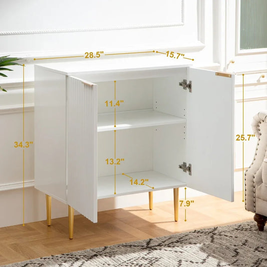 SICOTAS Sideboard Buffet Cabinet Set of 2 with Adjustable Shelves - N/A