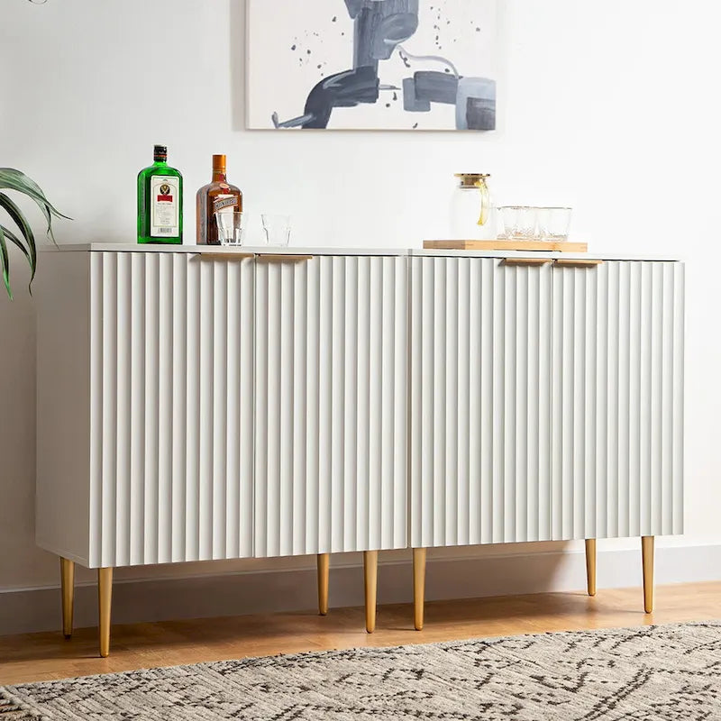 SICOTAS Sideboard Buffet Cabinet Set of 2 with Adjustable Shelves - N/A