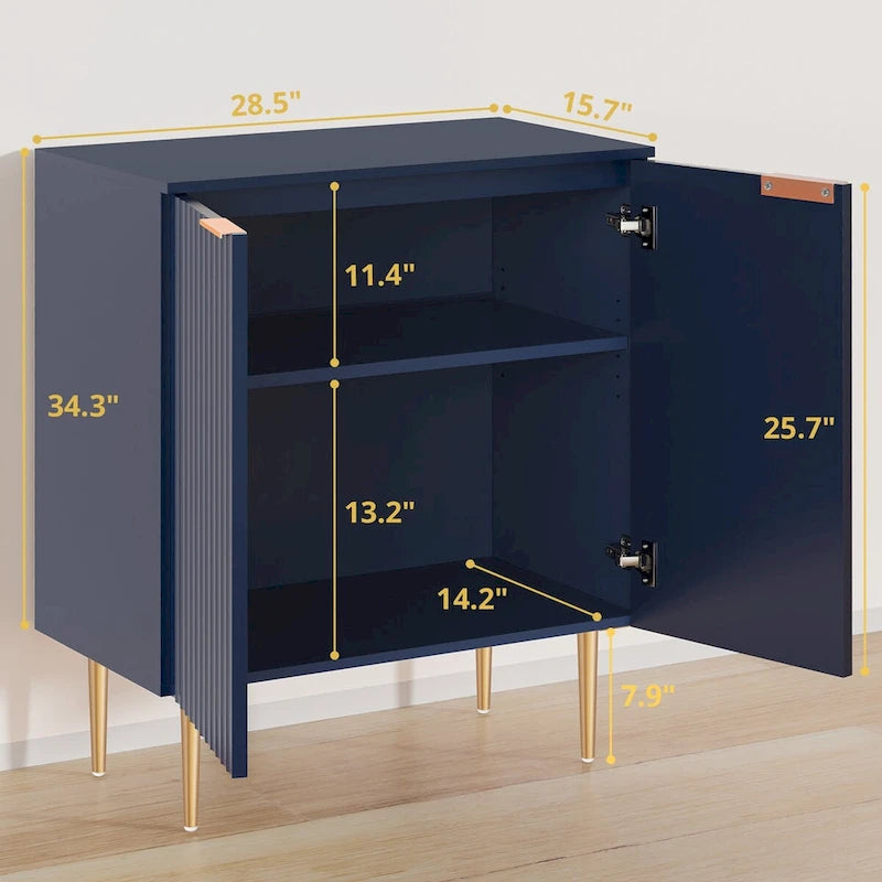 SICOTAS Sideboard Buffet Cabinet Set of 2 with Adjustable Shelves - N/A