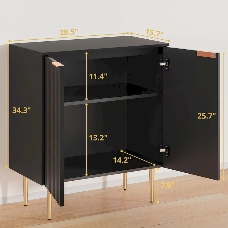 SICOTAS Sideboard Buffet Cabinet Set of 2 with Adjustable Shelves - N/A