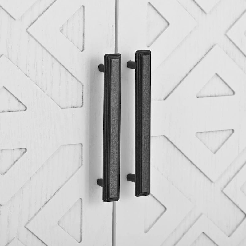 Accent Storage Cabinet Sideboard Wooden Cabinet with Antique Pattern Doors for Hallway, Entryway, Living Room, Bedroom