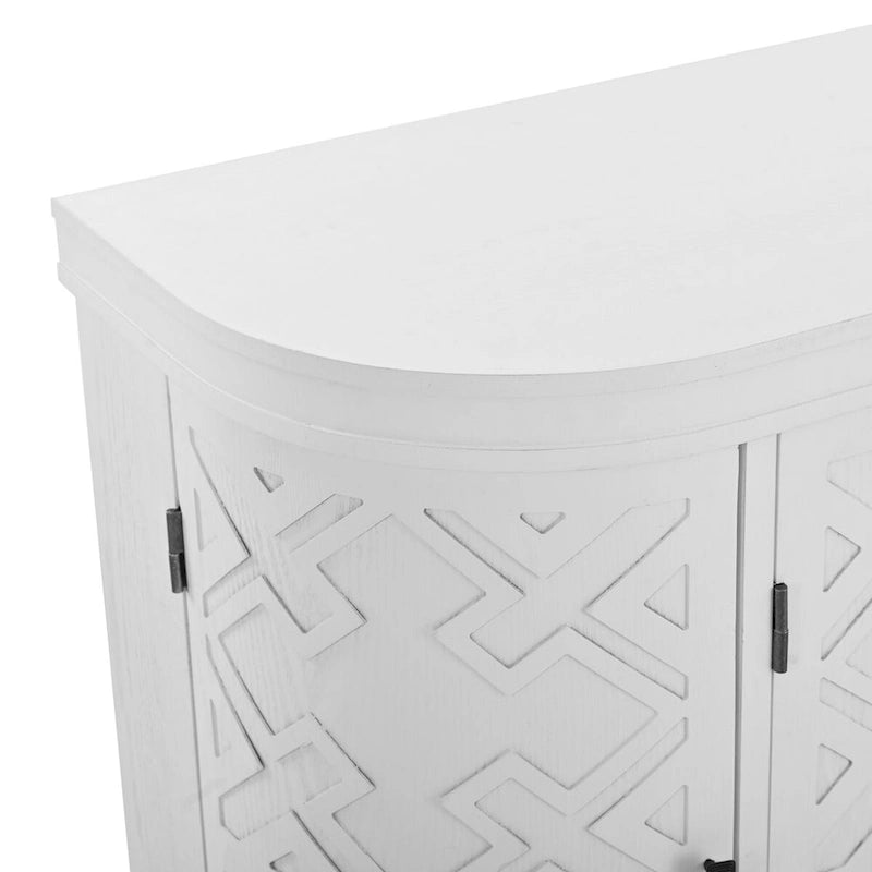 Accent Storage Cabinet Sideboard Wooden Cabinet with Antique Pattern Doors for Hallway, Entryway, Living Room, Bedroom
