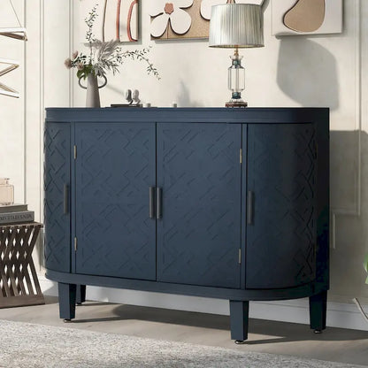 Accent Storage Cabinet Sideboard Wooden Cabinet with Antique Pattern Doors for Hallway, Entryway, Living Room, Bedroom
